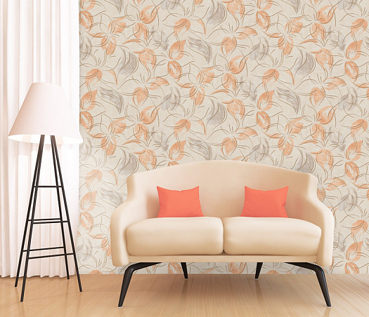 Обои в интерьере артикул 232012-1, Интарсия, МОФ Обои в интерьере артикул 232012-1, Интарсия, МОФ