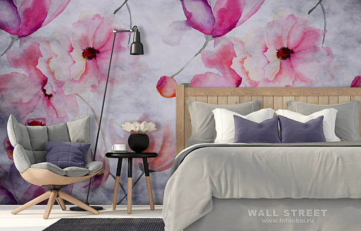 Фотообои в интерьере артикул Floreale 25, ЦВЕТОЧНЫЙ / FLOREALE, Wall street